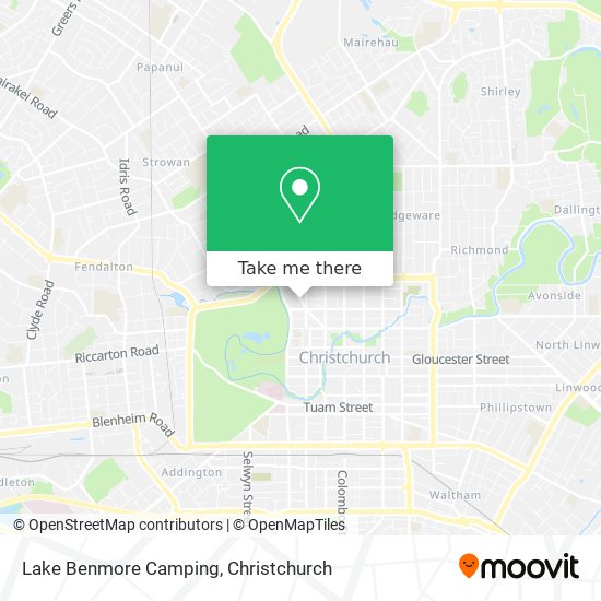 Lake Benmore Camping map