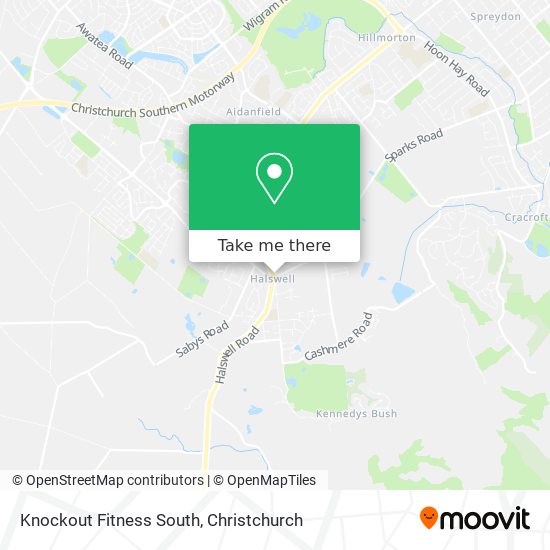 Knockout Fitness South map