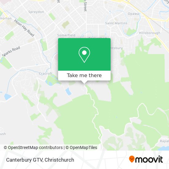 Canterbury GTV map