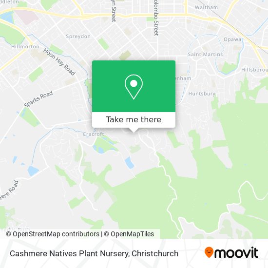 Cashmere Natives Plant Nursery map