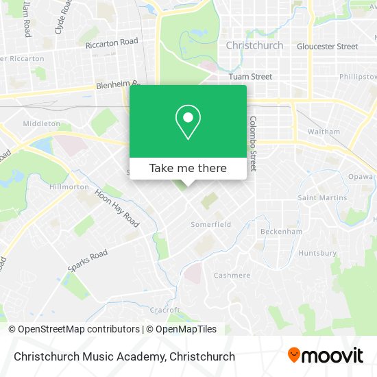 Christchurch Music Academy map