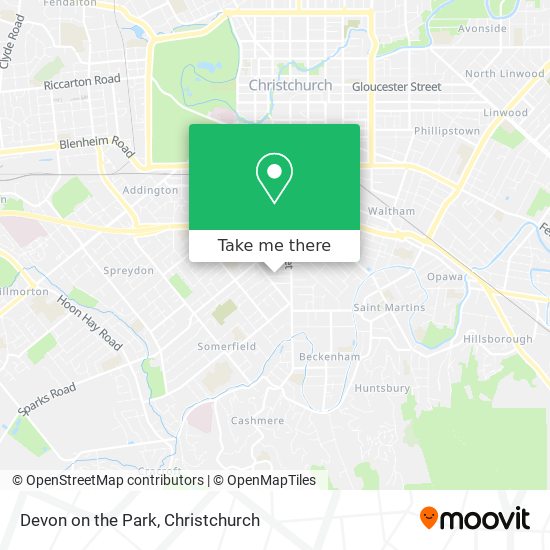 Devon on the Park map