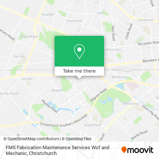 FMS Fabrication Maintenance Services Wof and Mechanic map