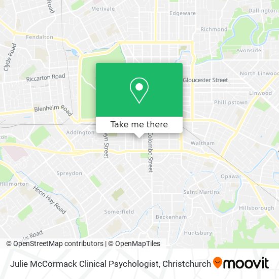 Julie McCormack Clinical Psychologist map