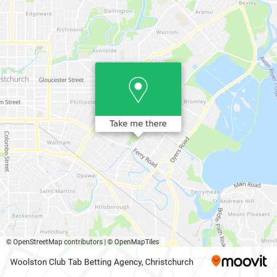 Woolston Club Tab Betting Agency map