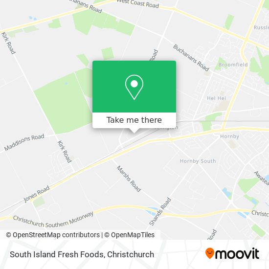 South Island Fresh Foods map