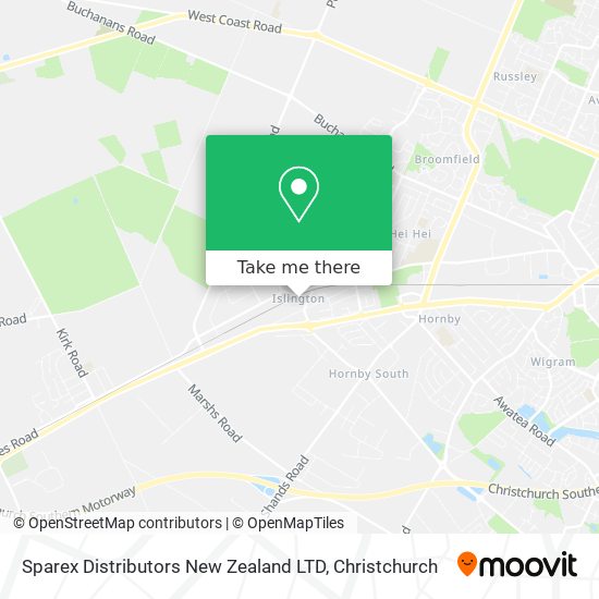 Sparex Distributors New Zealand LTD map