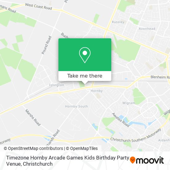 Timezone Hornby Arcade Games Kids Birthday Party Venue map