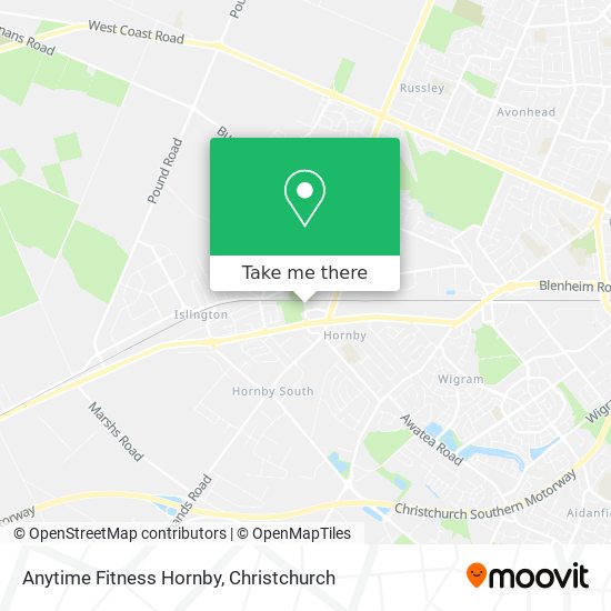 Anytime Fitness Hornby map