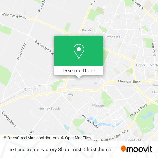 The Lanocreme Factory Shop Trust map