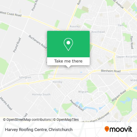 Harvey Roofing Centre map
