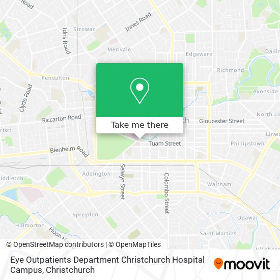 Eye Outpatients Department Christchurch Hospital Campus map