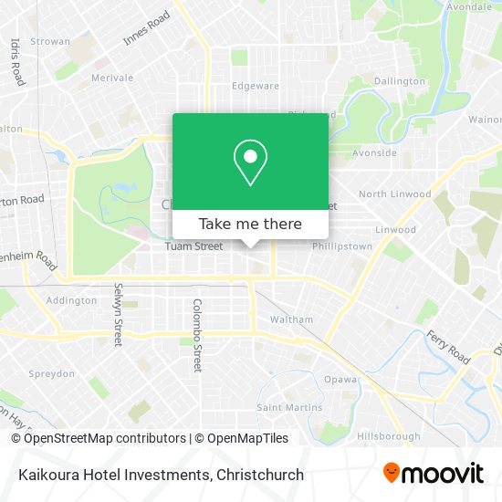 Kaikoura Hotel Investments map