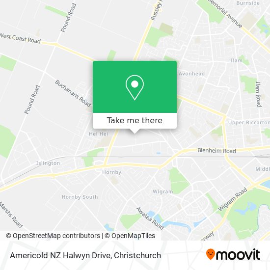 Americold NZ Halwyn Drive map