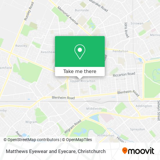 Matthews Eyewear and Eyecare map