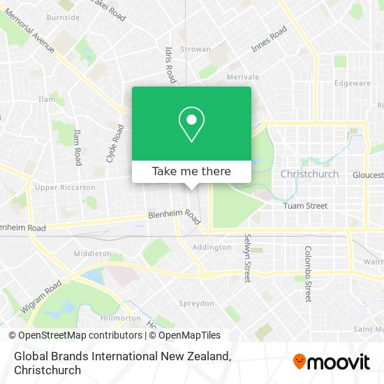 Global Brands International New Zealand map