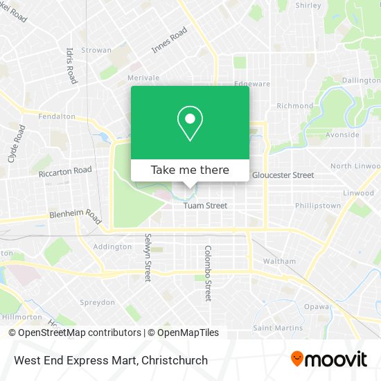 West End Express Mart map