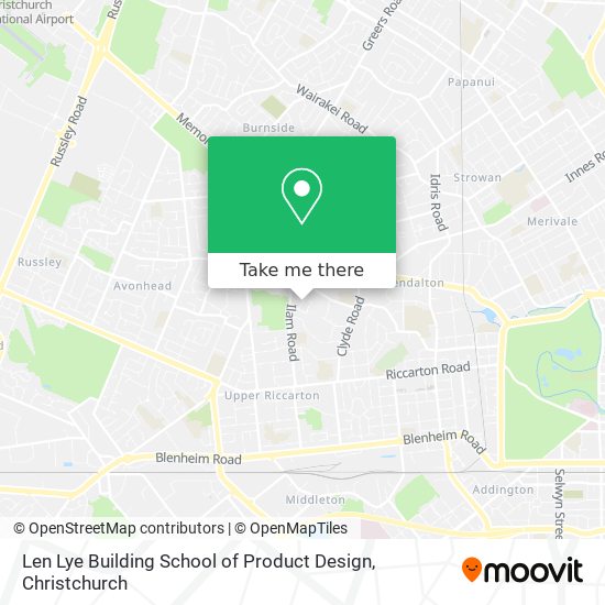 Len Lye Building School of Product Design map