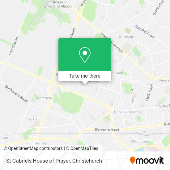 How to get to St Gabriels House of Prayer in Christchurch by Bus?