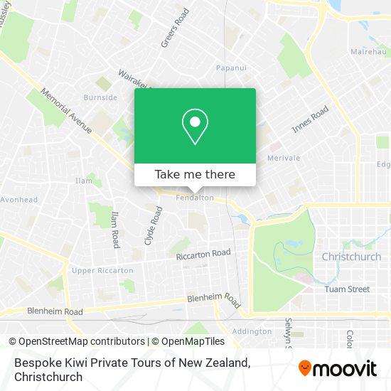 Bespoke Kiwi Private Tours of New Zealand map
