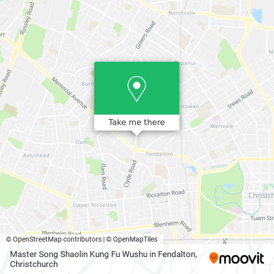 Master Song Shaolin Kung Fu Wushu in Fendalton map