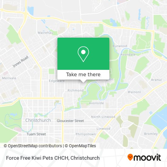 Force Free Kiwi Pets CHCH map