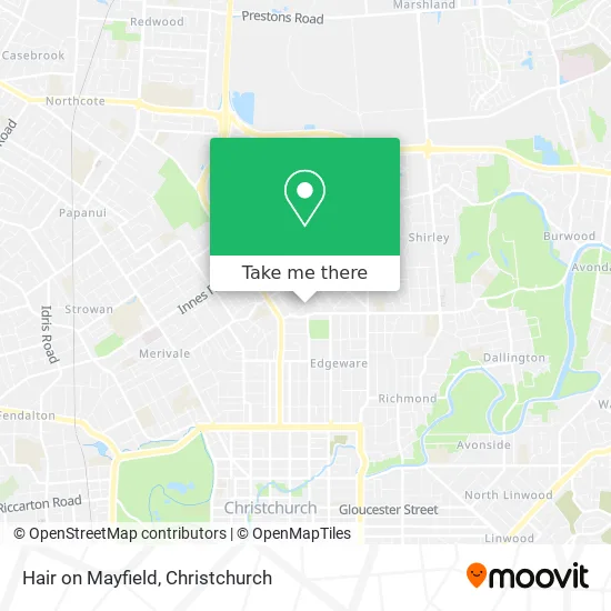 Hair on Mayfield map
