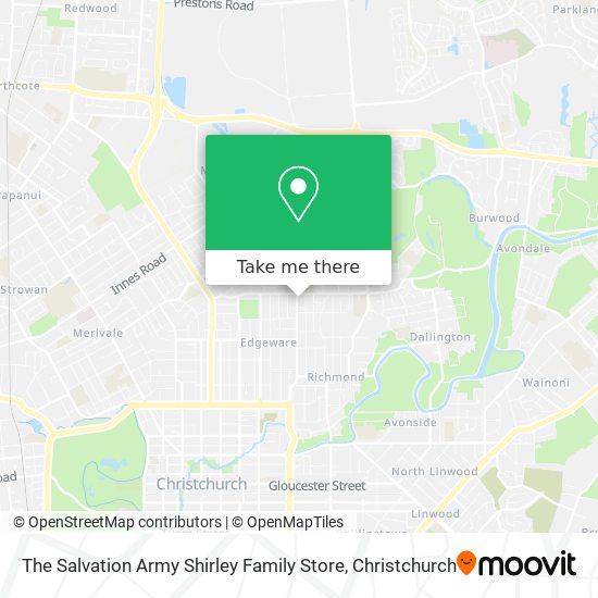 The Salvation Army Shirley Family Store map