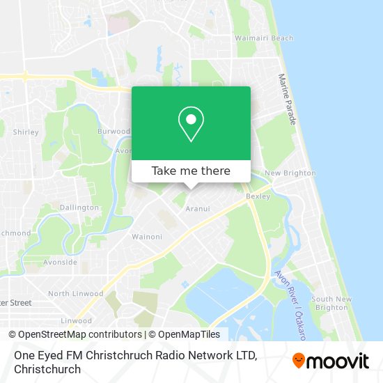 One Eyed FM Christchruch Radio Network LTD map