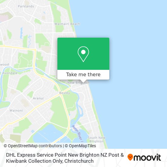 DHL Express Service Point New Brighton NZ Post & Kiwibank Collection Only地图