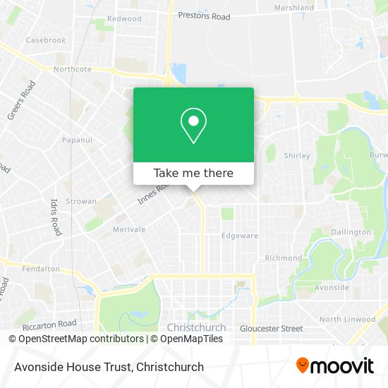 Avonside House Trust map