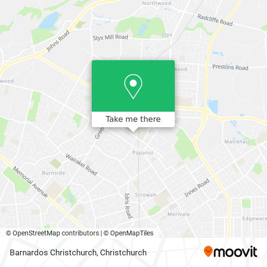 Barnardos Christchurch map