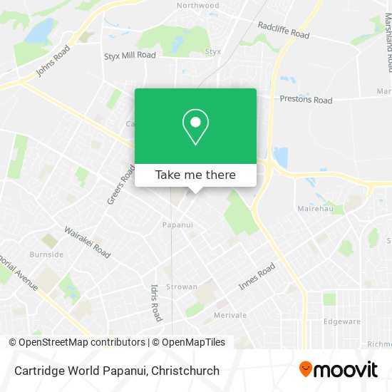 Cartridge World Papanui map
