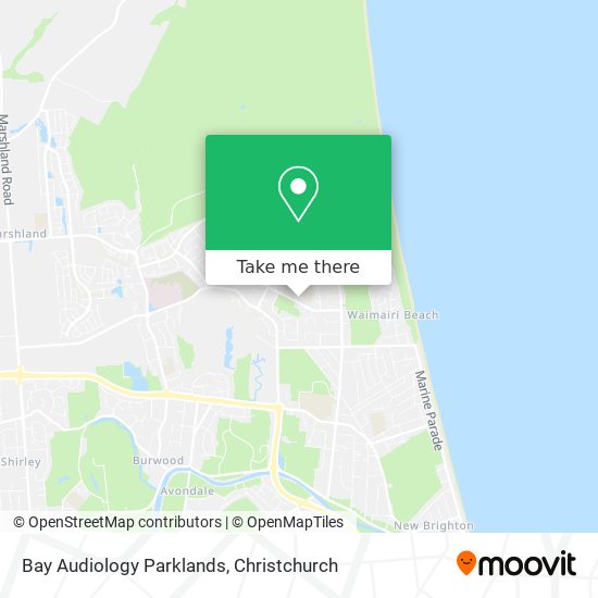 Bay Audiology Parklands map