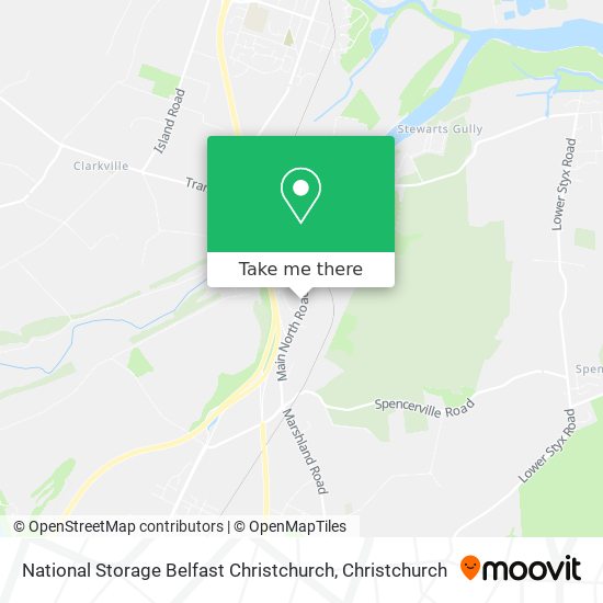 National Storage Belfast Christchurch地图