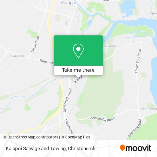 Kaiapoi Salvage and Towing map