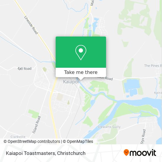 Kaiapoi Toastmasters map