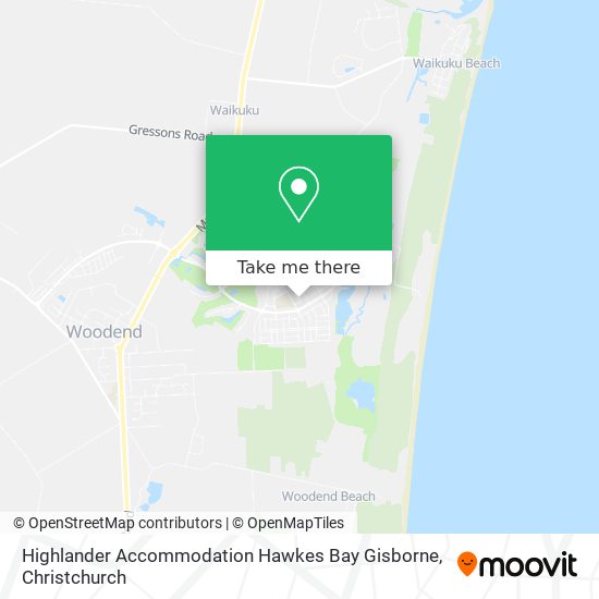 Highlander Accommodation Hawkes Bay Gisborne map