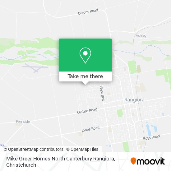Mike Greer Homes North Canterbury Rangiora map