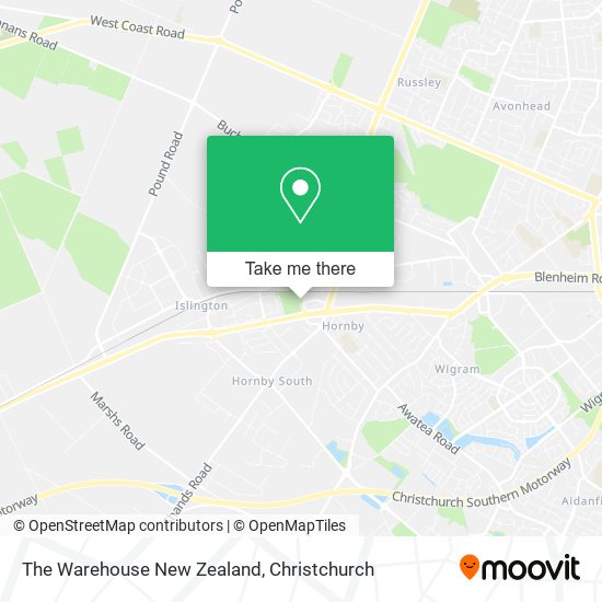 The Warehouse New Zealand map