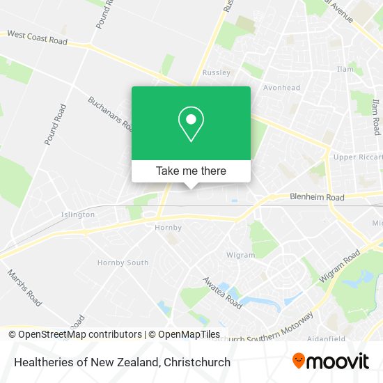 Healtheries of New Zealand map