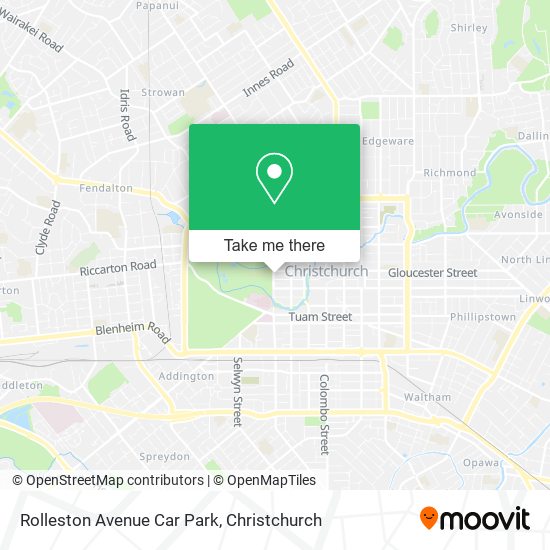 Rolleston Avenue Car Park map