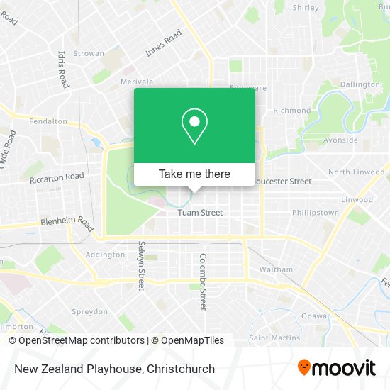 New Zealand Playhouse map