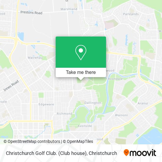 Christchurch Golf Club. (Club house) map