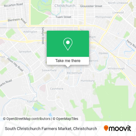 South Christchurch Farmers Market map