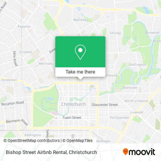 Bishop Street Airbnb Rental map