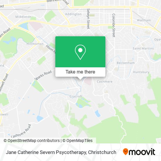 Jane Catherine Severn Psycotherapy map