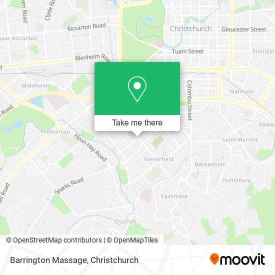 Barrington Massage map