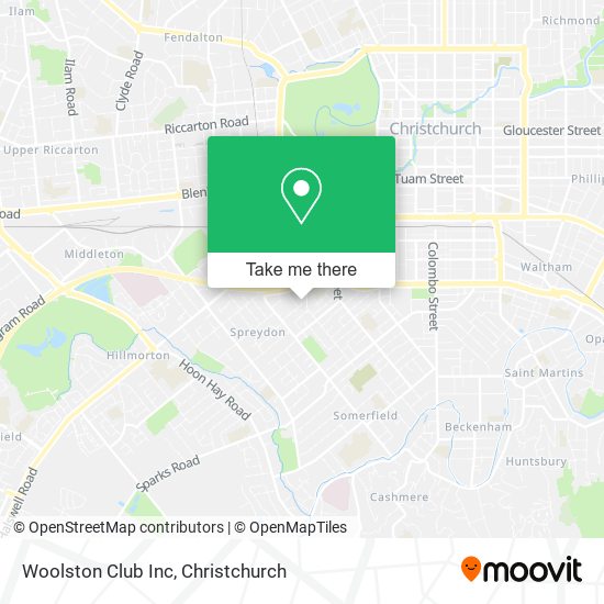 Woolston Club Inc map