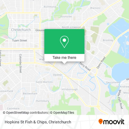Hopkins St Fish & Chips map